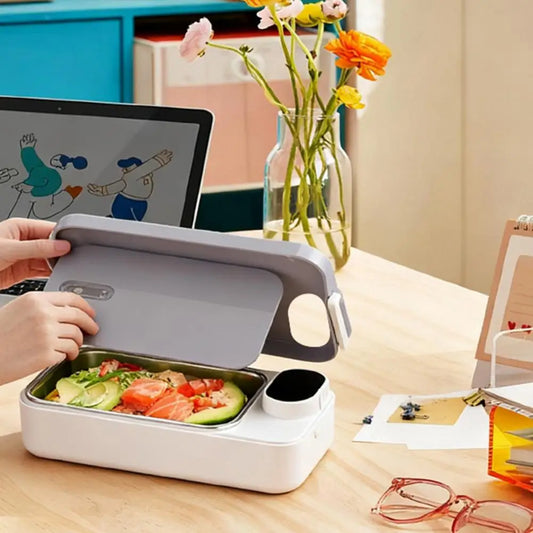Heated Lunch Box Rechargeable Portable Warmer Portable Electric Lunch Box with Stainless Steel Container for Kids Boys Girls
