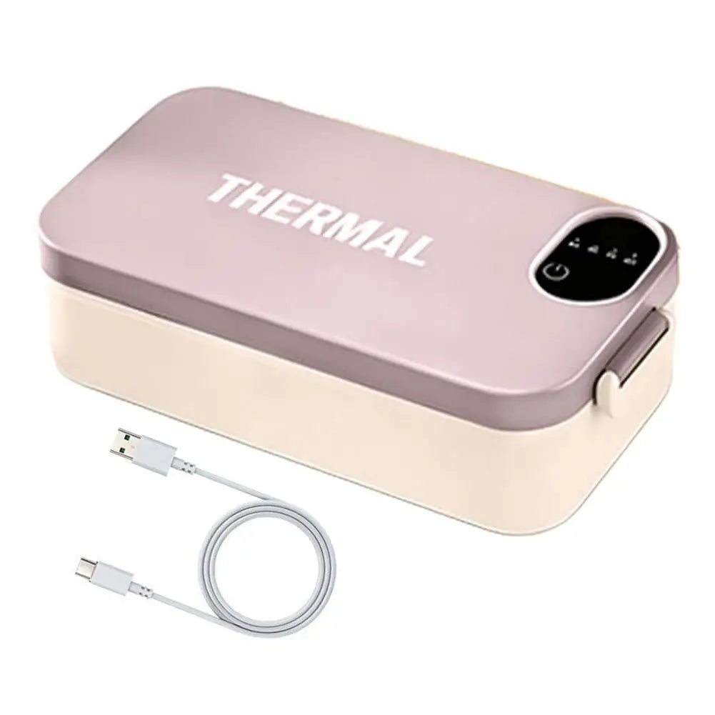 Heated Lunch Box Rechargeable Portable Warmer Portable Electric Lunch Box with Stainless Steel Container for Kids Boys Girls