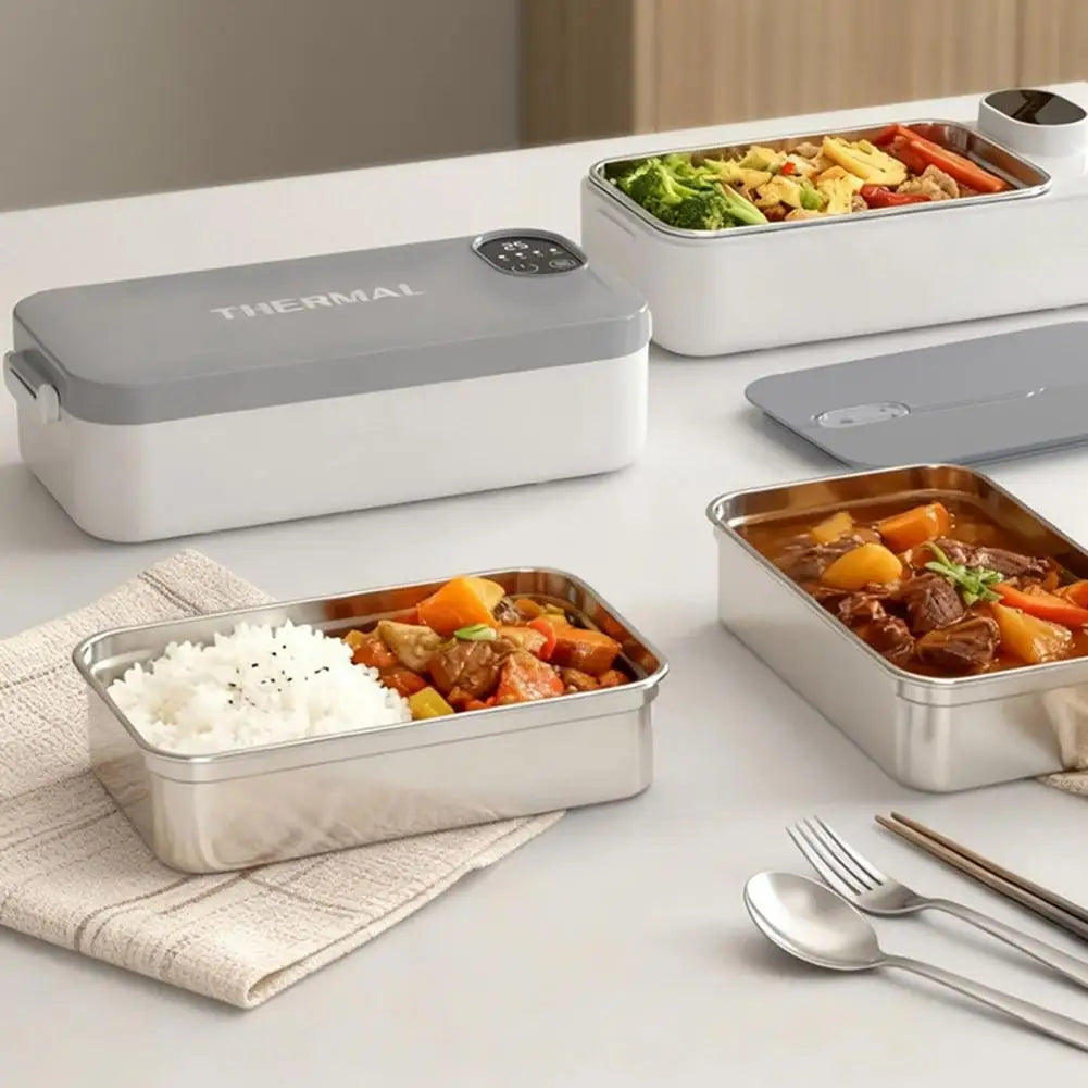 Heated Lunch Box Rechargeable Portable Warmer Portable Electric Lunch Box with Stainless Steel Container for Kids Boys Girls